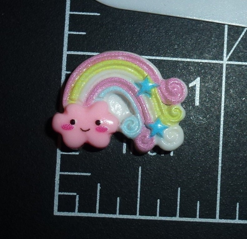 Puppy Dog Bows ~Smiley face rainbow cloud plastic puppy clips pet hair bow barrettes or bands (fb414F)