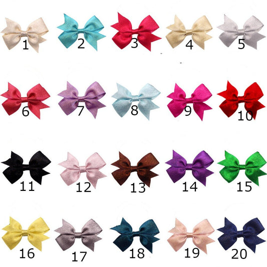 Puppy Bows ~metallic swallowtail glitter pet hair bowknot dog bow bands or barrette  (fb381)