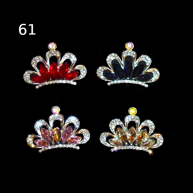 Puppy Bows ~Dog tiara crown styles 61-67 pink red blue crystal dog bone rhinestone ~USA seller