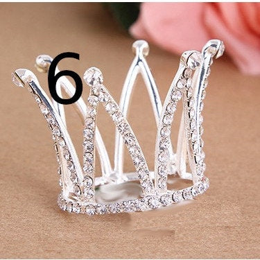 Puppy Bows ~ 3D silver  tiara crown for dogs pet hair barrette gold or silver