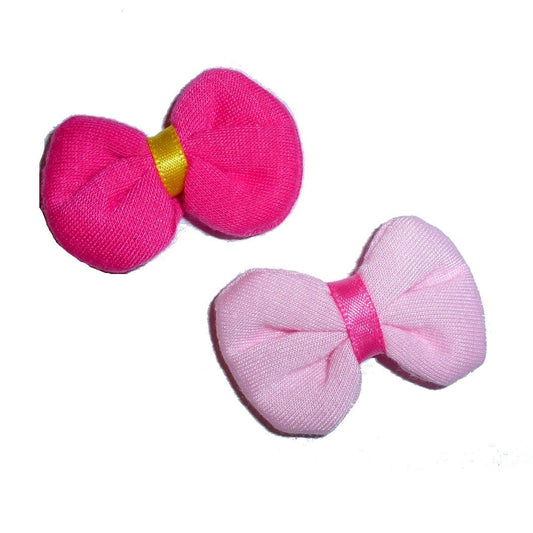 Puppy Bows ~ Puffy dog bow PINK pet hair bowknots - (fb253)