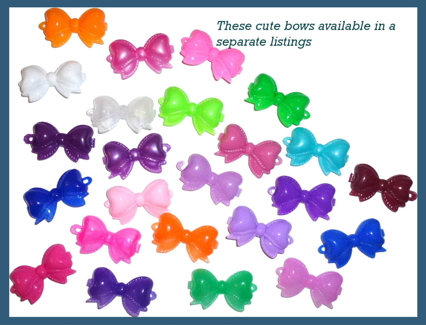 Puppy Bows ~ Dog bow  itty bitty plastic ball clip set 8 pet bowknot barrette hair clips (fb281)