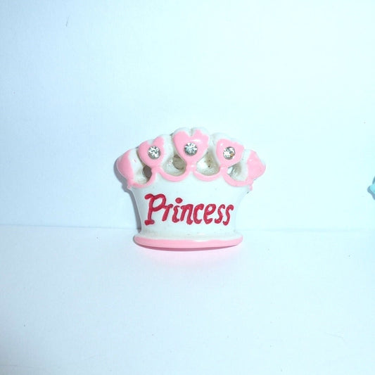 Puppy Bows pink princess rhinestone pet hair barrette 1.5" (fb403d)