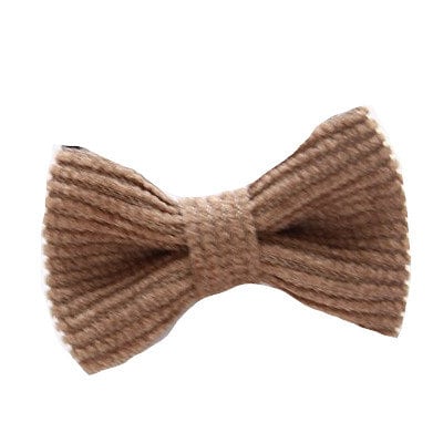 Puppy Bows ~ SALE 2 for 3.00 Boys corduroy pet hair bow gray  (fb1)