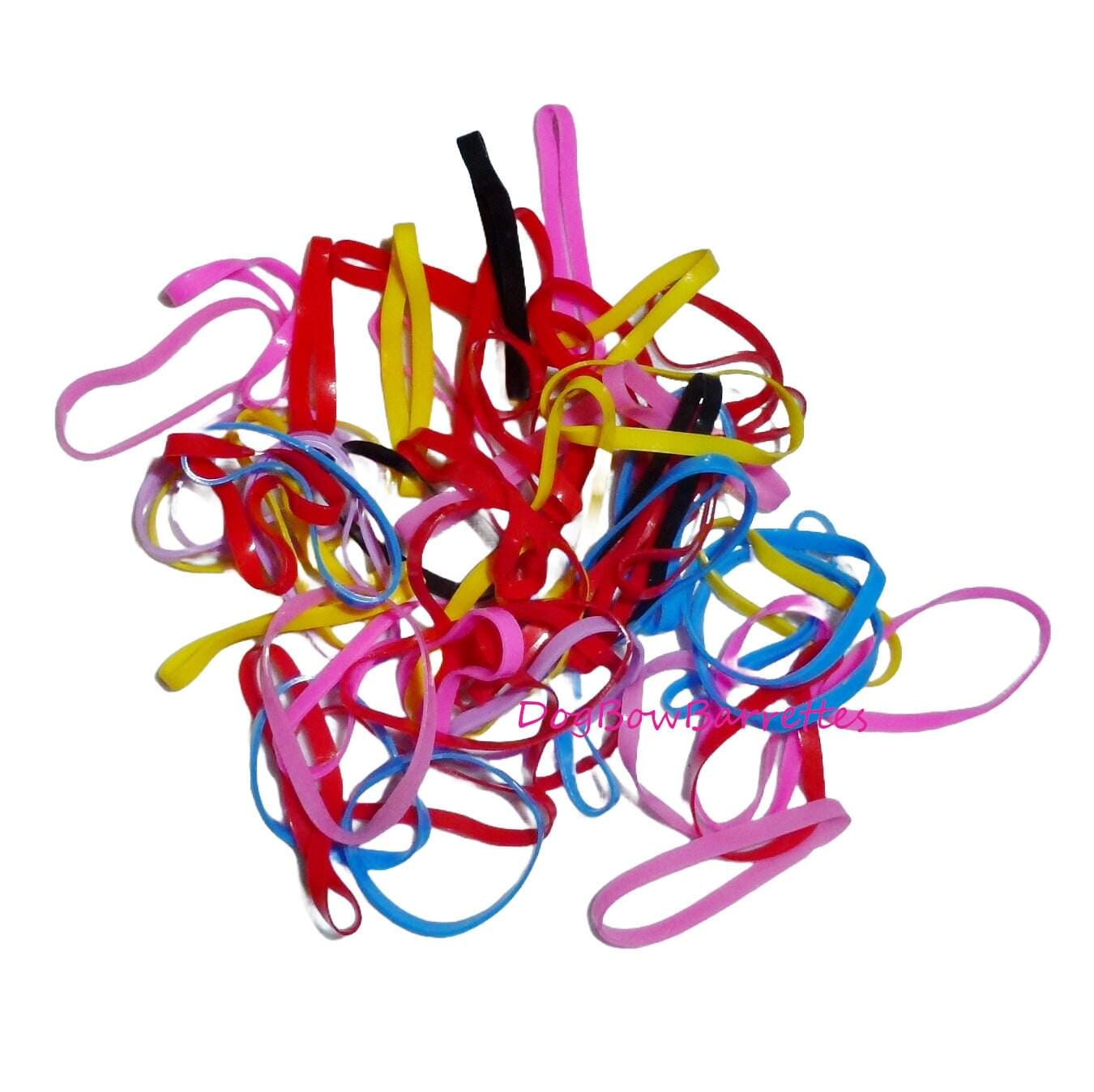 Dog grooming large 1" elastic bands extra stretchy  package of 200 (fb200e)