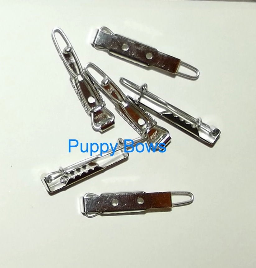 Puppy bows ~ craft items dog bow making supplies 25mm hair diy metal ball barrette clip