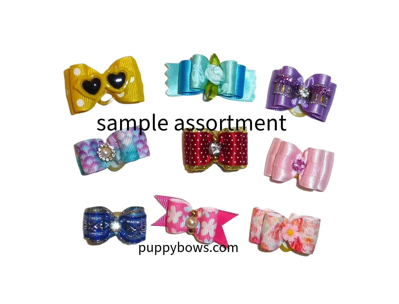 100 dog grooming bows for $30.00 hair bow for dog groomer random assortment