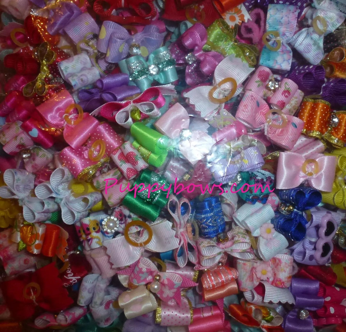100 dog grooming bows for $30.00 hair bow for dog groomer random assortment