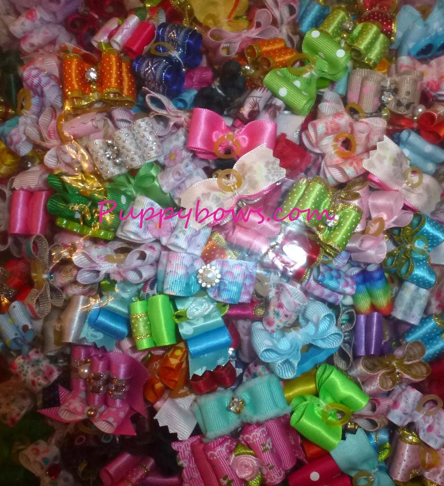 100 dog grooming bows for $30.00 hair bow for dog groomer random assortment