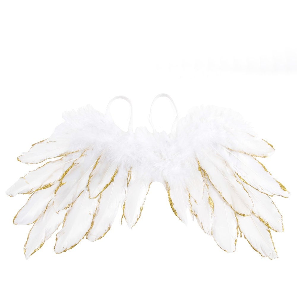 Christmas dog costume silver, gold, or gold pink tipped angel feather wings costume fit 5lb - 25lb