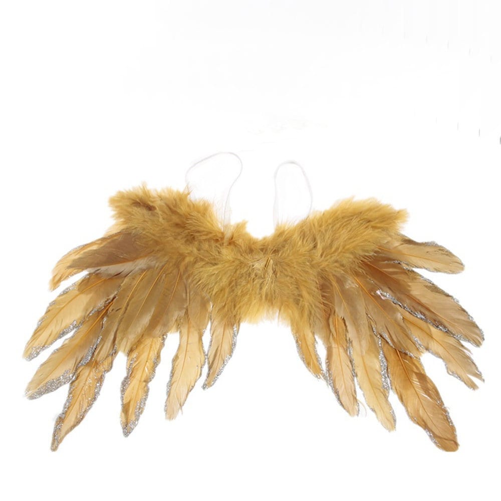 Christmas dog costume silver, gold, or gold pink tipped angel feather wings costume fit 5lb - 25lb