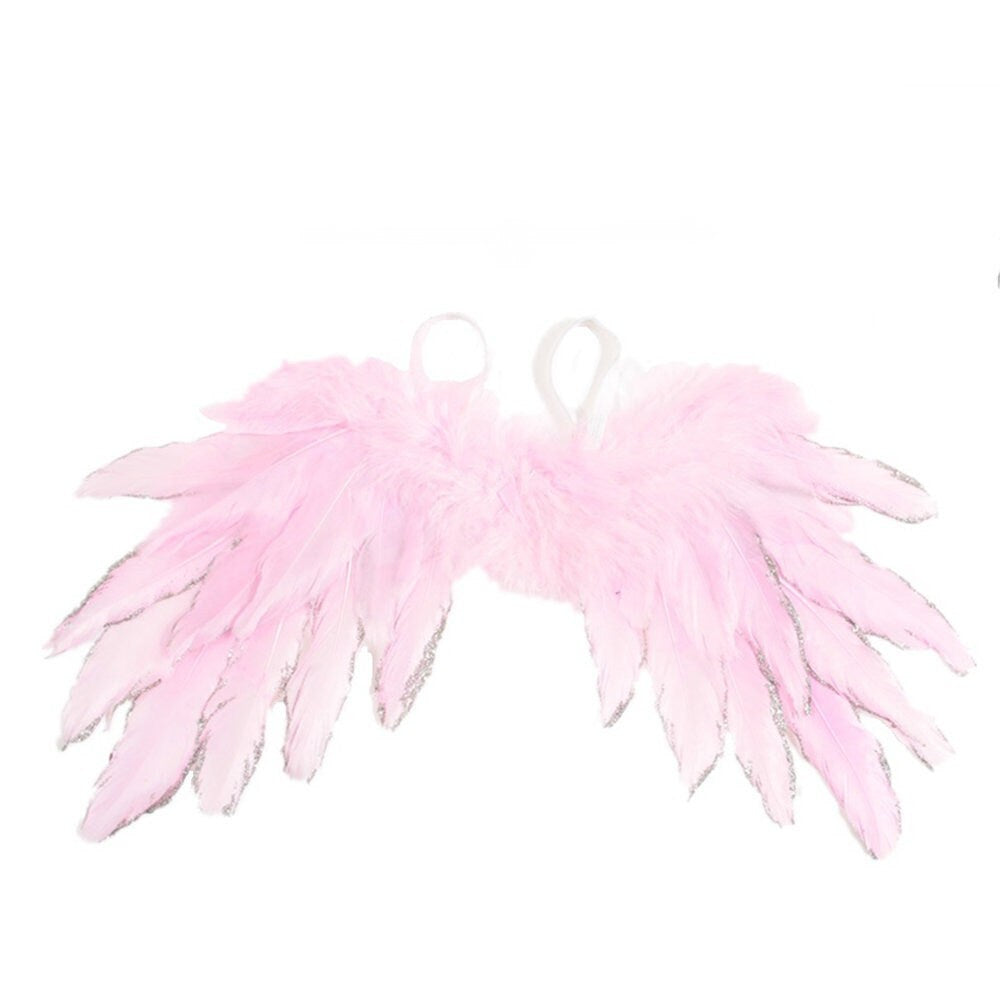 Christmas dog costume silver, gold, or gold pink tipped angel feather wings costume fit 5lb - 25lb