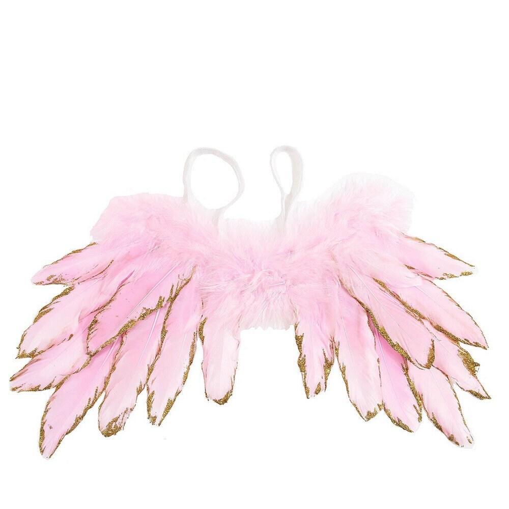 Christmas dog costume silver, gold, or gold pink tipped angel feather wings costume fit 5lb - 25lb