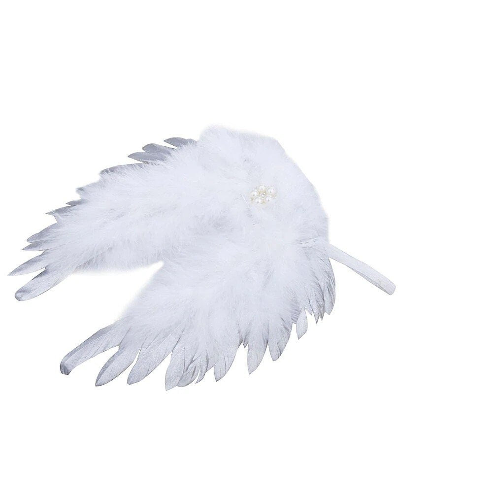 Christmas angel wings for dogs white and silver white and gold dog costume feather smaller  fit 5lb - 15lb