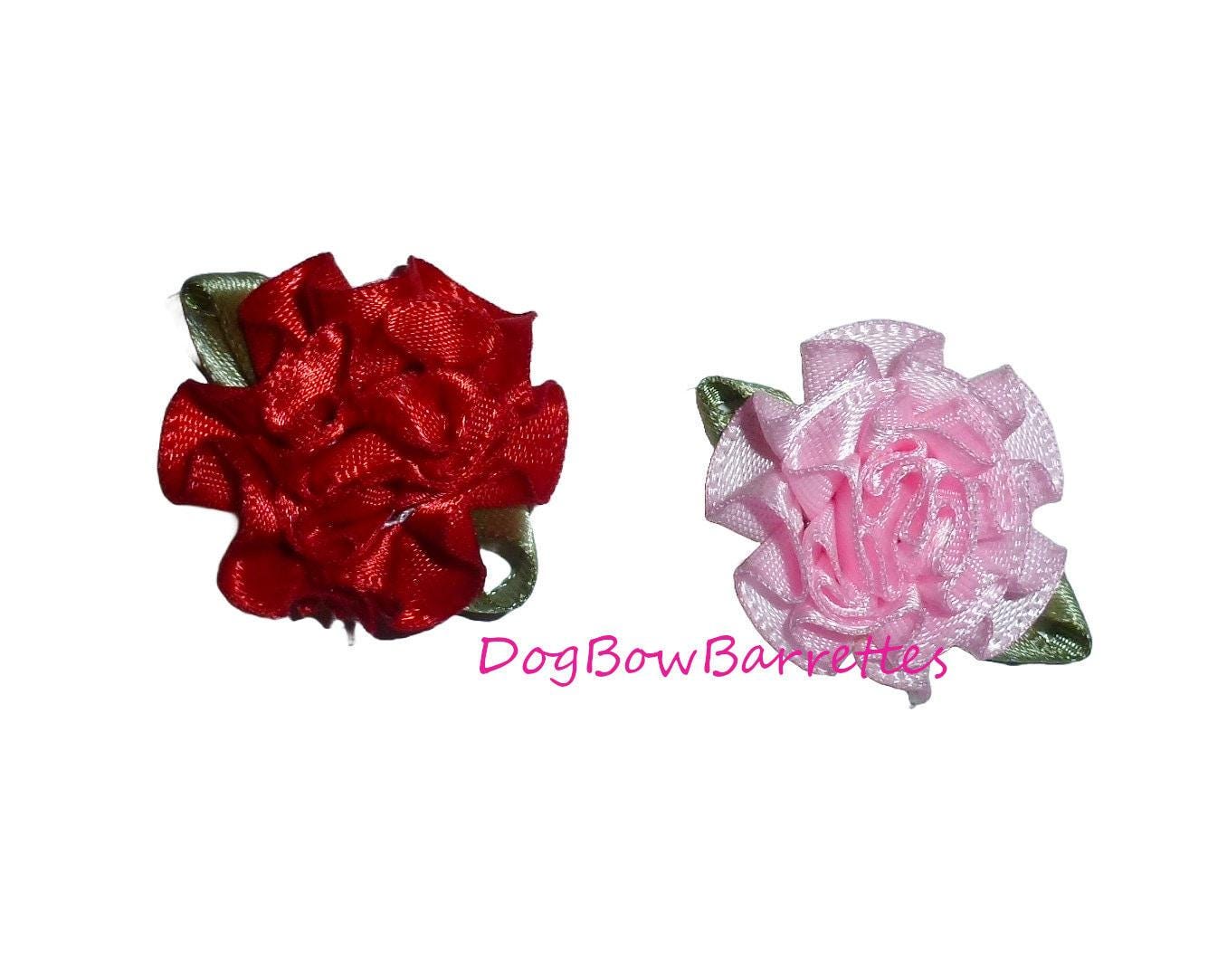 Puppy bow random assortment carnation flower topknot dog bows