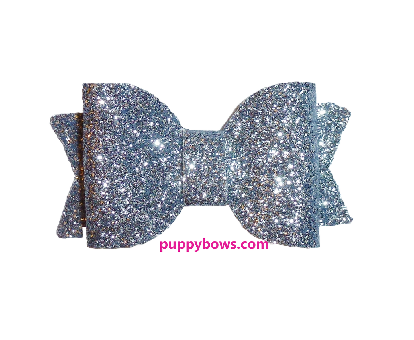 Puppy Bows stardust blue 2"  glitter boy dog hair bow