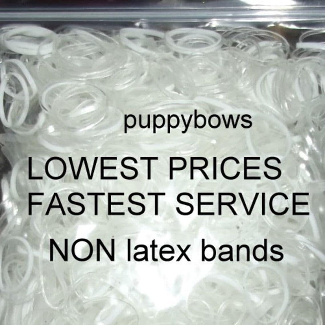 Puppy bows non latex dog grooming bands small quantity bags gum rubber elastic dog bows bow topknot band