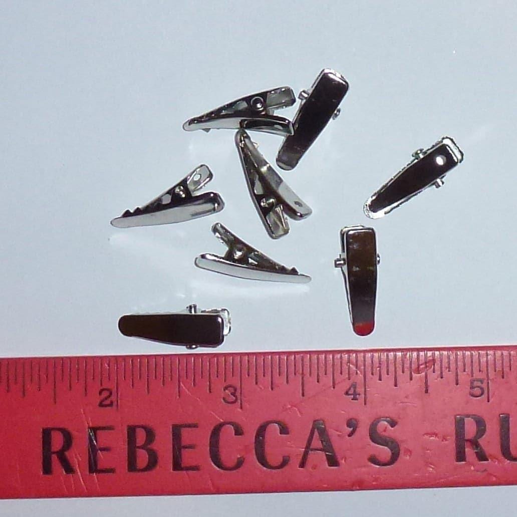 Craft items dog bow supplies 25mm curved pressure tip metal alligator clips