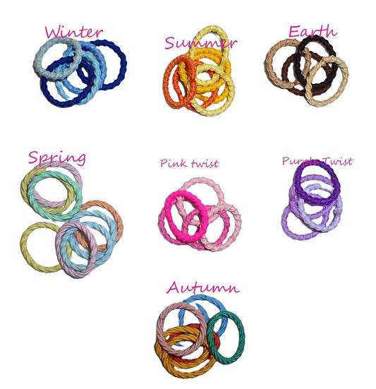 Dog grooming scrunchy twisty hair bands  3/4"  package of 100 YOU CHOOSE