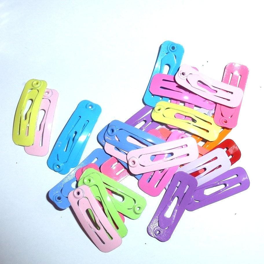 Puppy bows ~ barrette snap clip pretty colors tiny rectangle shape bow pet
