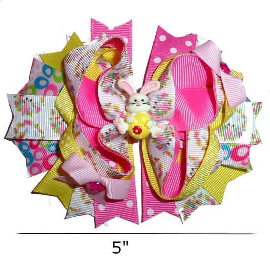 Puppy bows ~ easter wreath bunny egg dog collar slide flower barrette hair accessory  ~usa seller (dc34)