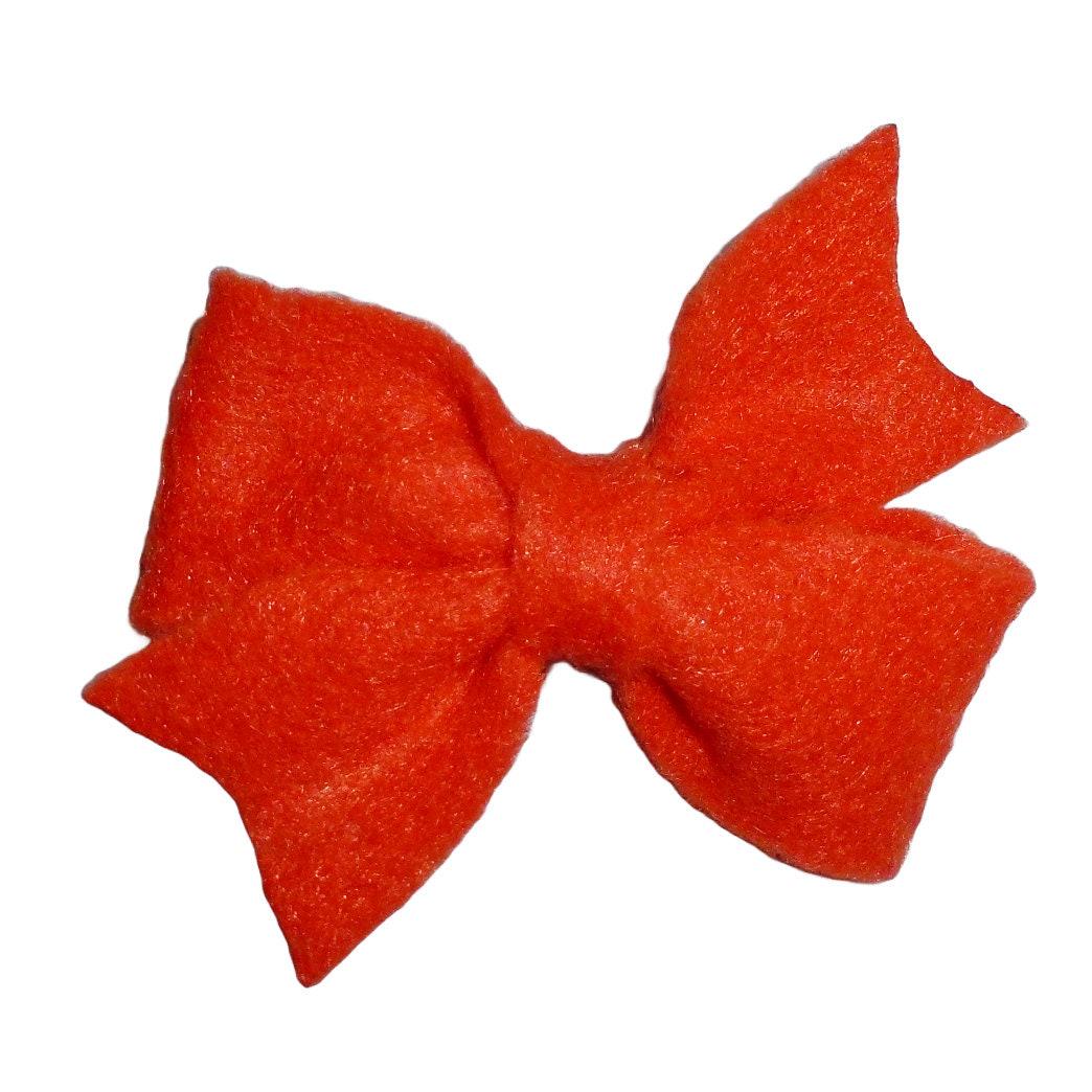 Puppy bows ~  felt swallowtail hair bowknot bow bands or barrette  (fb365)
