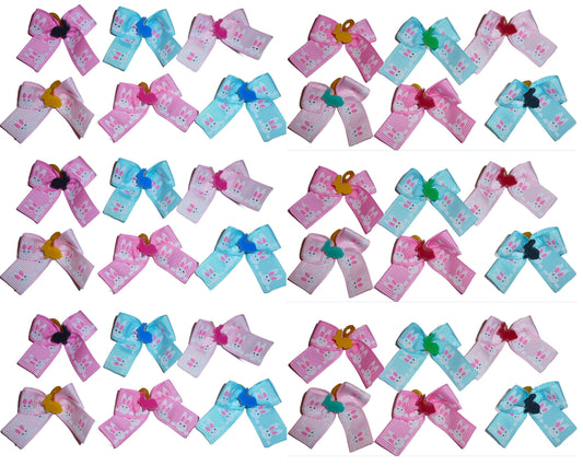 Puppy bows rabbit free shipping everyday dog grooming easter bunny bows latex bands (fb363b)