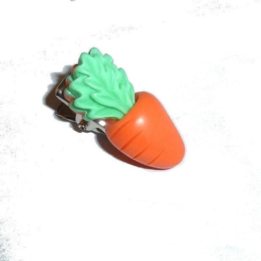 Puppy bows ~ easter bunny carrot barrette  clip pet hair bow (fb1)