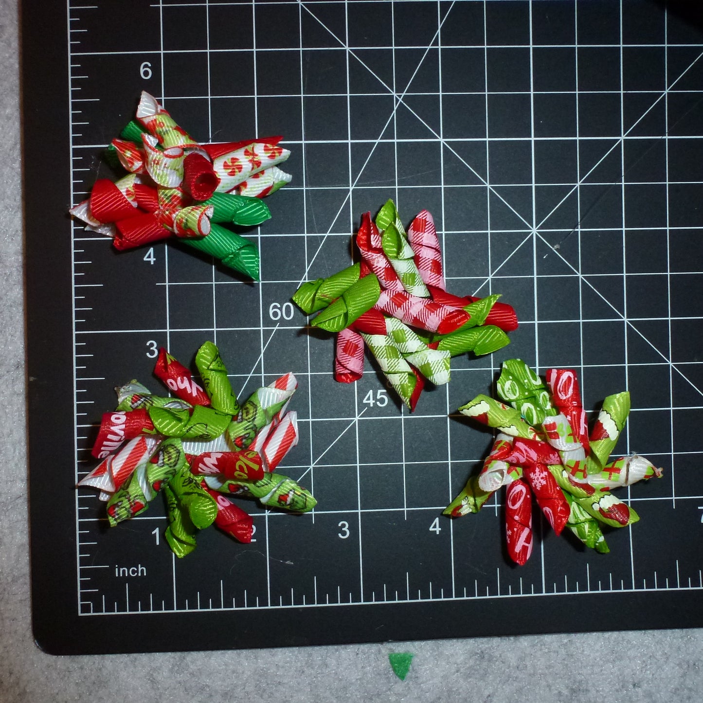 YOU CHOOSE dog hair pet grooming bows curly korker Christmas bands or clip bow