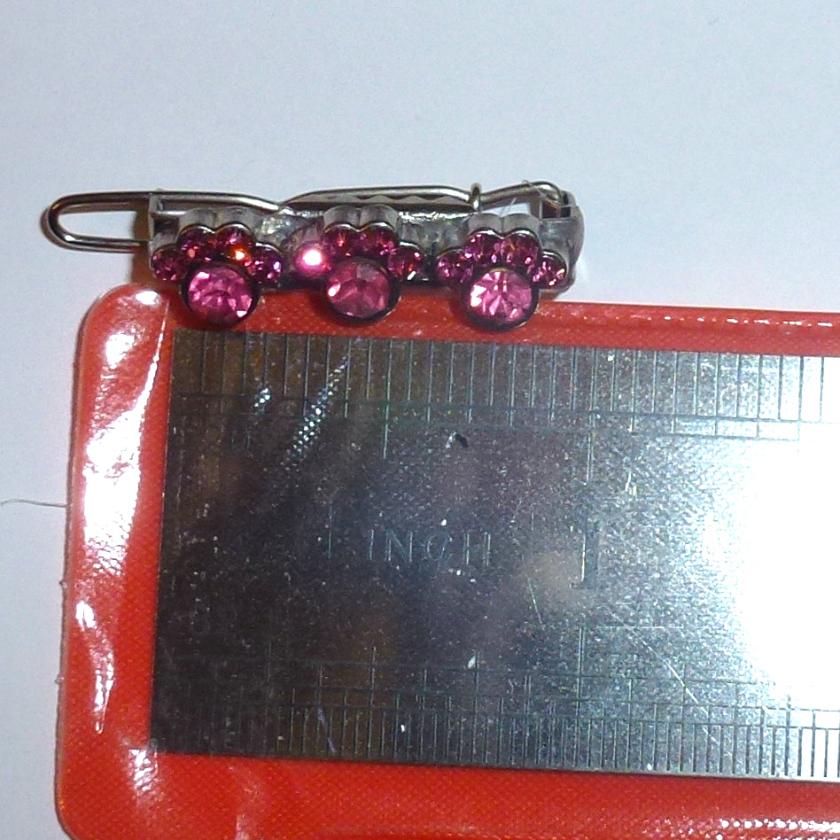 11pcs Rhinestone Paw Print Hinge Barrette Clips 30mm Hair Grooming Tools
