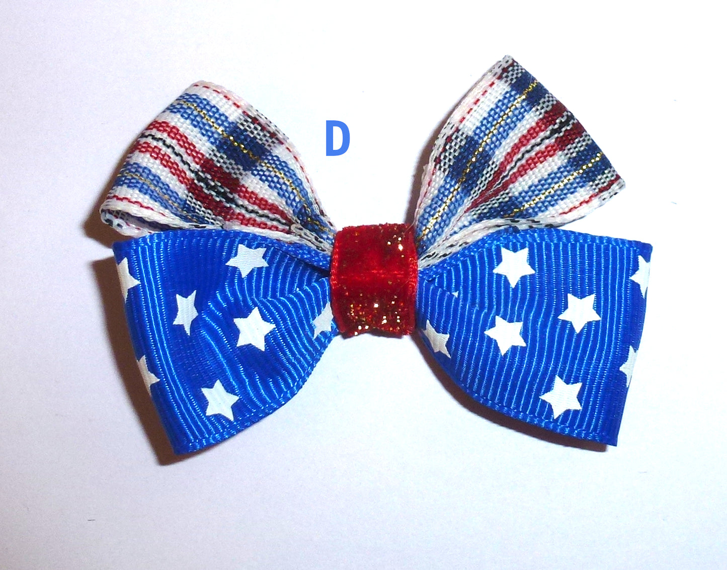 Puppy Bows ~USA Patriotic 4th of July dog bow pet hair clip barrette or bands