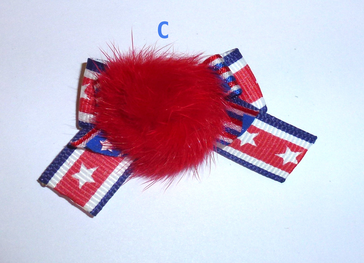 Puppy Bows ~USA Patriotic 4th of July dog bow pet hair clip barrette or bands