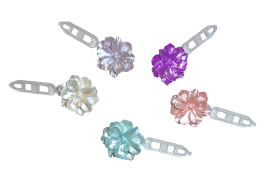 Puppy Bows 5pcs Camelia Flowers Dog Hair Barrette Grooming Clips