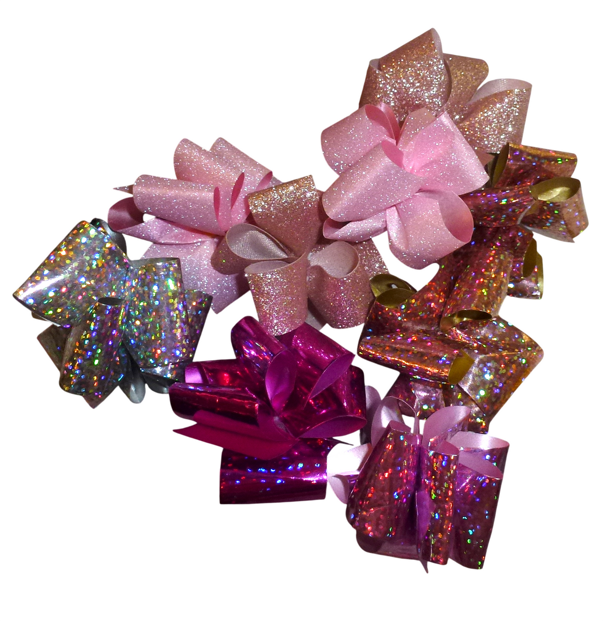 All Pink Party Puff Dog Hair Bubble Multi Loop Pet Grooming Bows