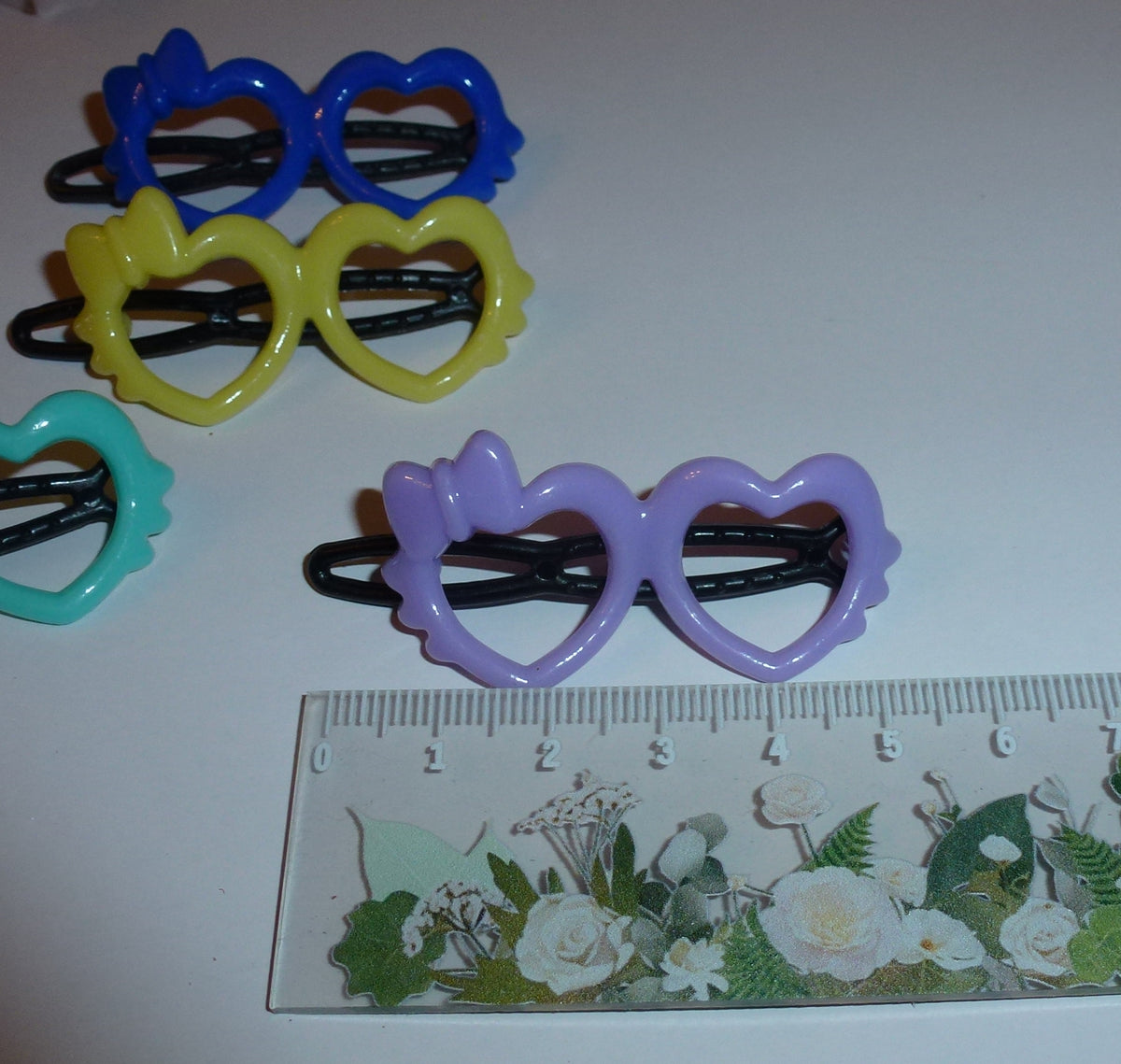 7-10pcs Plastic Vintage Bows for Dogs Hinge Barrette Clips For Dog Hair Grooming