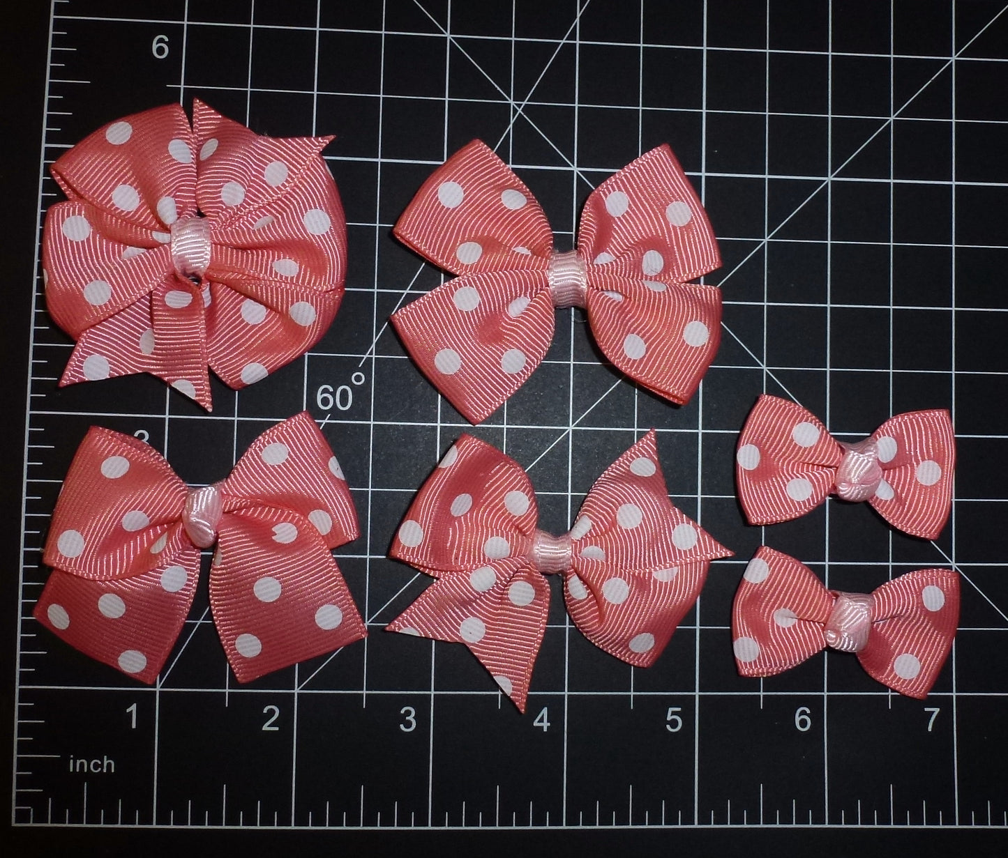 Dog hair bows Watermelon pink latex bands or barrette bow by puppybows.com